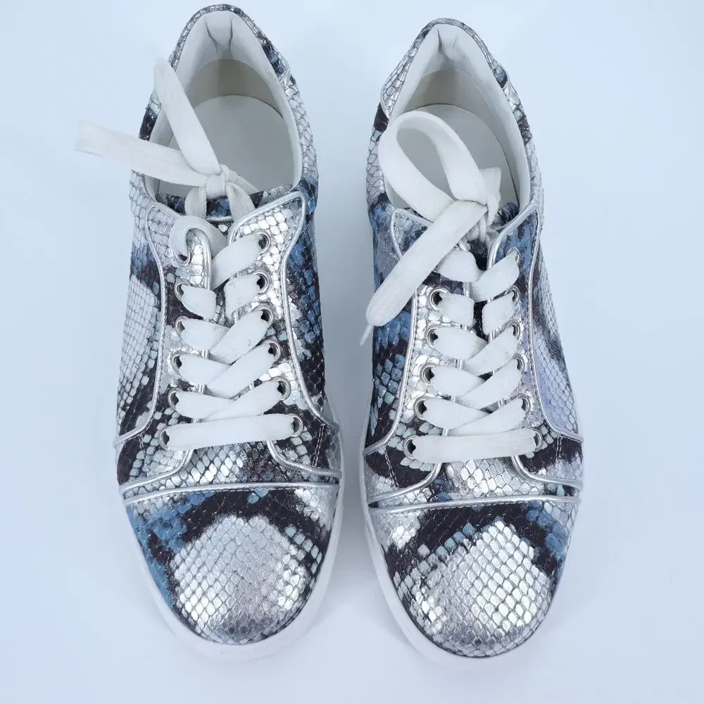 CHRISTIAN LOUBOUTIN Fun Vieira Orlato Sneaker Amazonia Silver Women's 36/US 6